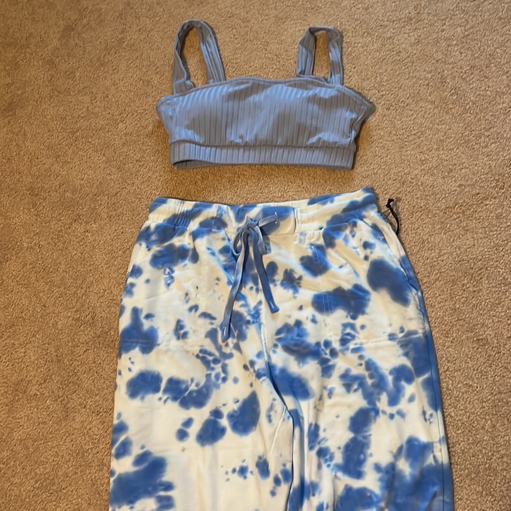 Tie dye cotton blend sweat pants - Picture 8 of 9